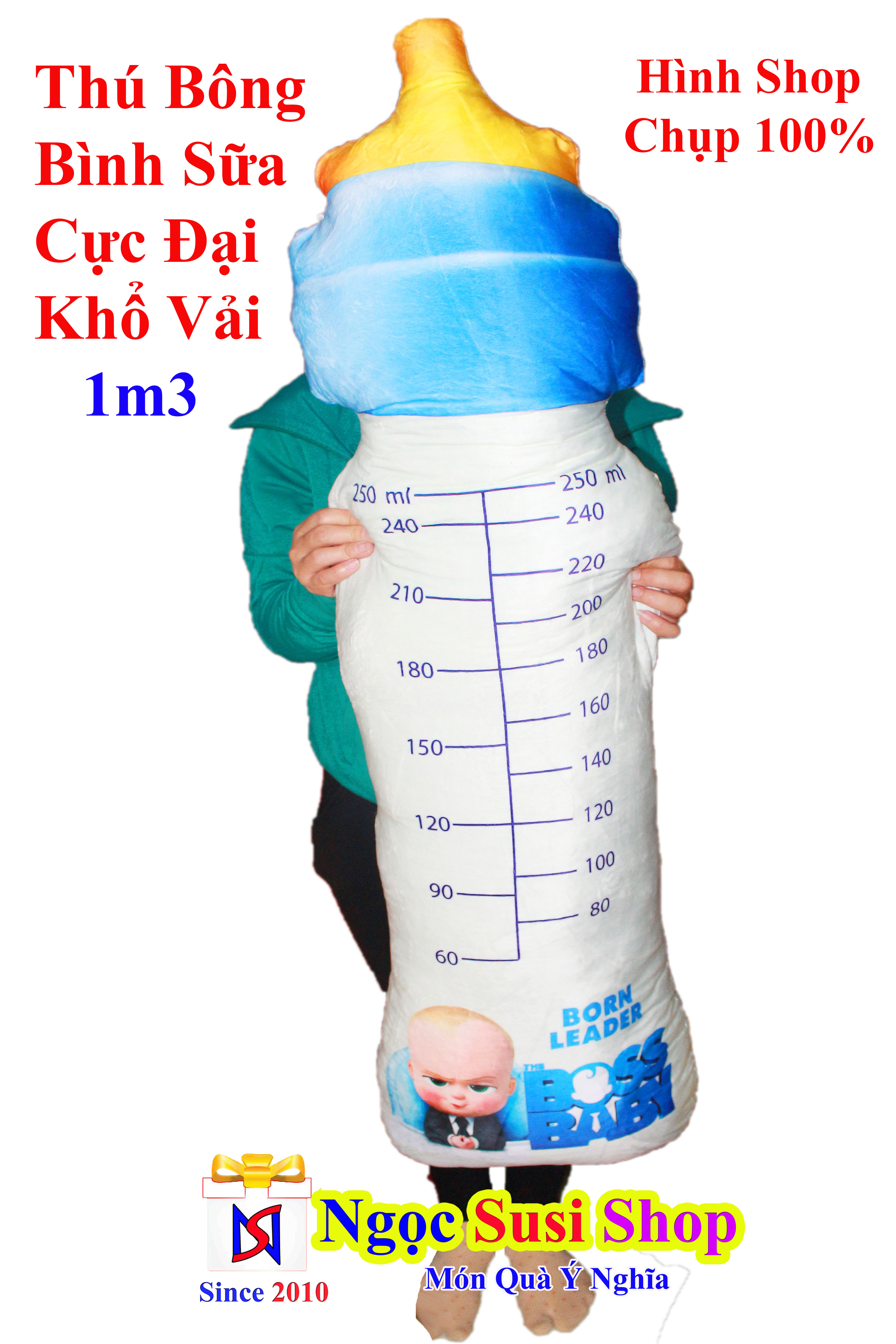 Gối Ôm Bình Sữa 3D Cho Bé Size Đại SIZE 1M