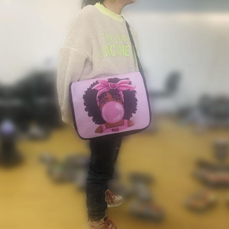 Hoạt Hình Gothic Cô Gái Lớn Đeo Túi Vải Bố Nữ Túi Đeo Vai Đơn Túi Dành Cho Thanh Thiếu Niên Du Lịch Cách Sử Dụng Hàng Ngày