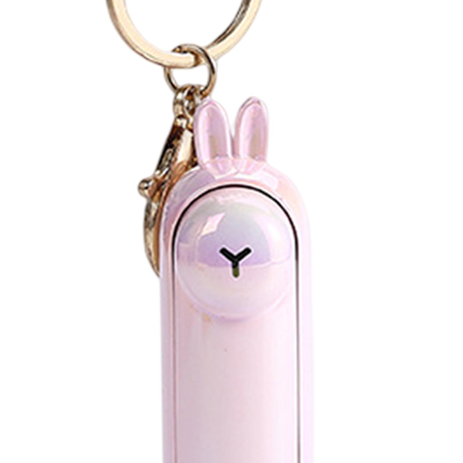 Keychain Fan Mini Cooling Fan Portable Mini Fan 3 Speeds Girls Kids USB Rechargeable Small Pocket Fan Personal Fan for Outdoor Sports Indoor