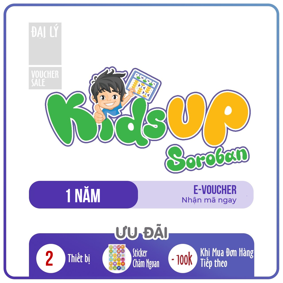Evoucher - KidsUp Soroban Toán tư duy Nhật Bản