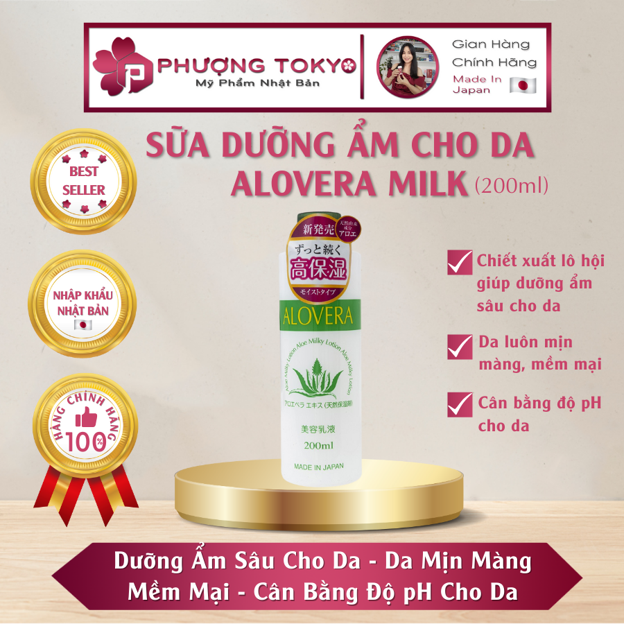 SẢN PHẨM DƯỠNG ẨM CHO DA - ALOVERA MILK