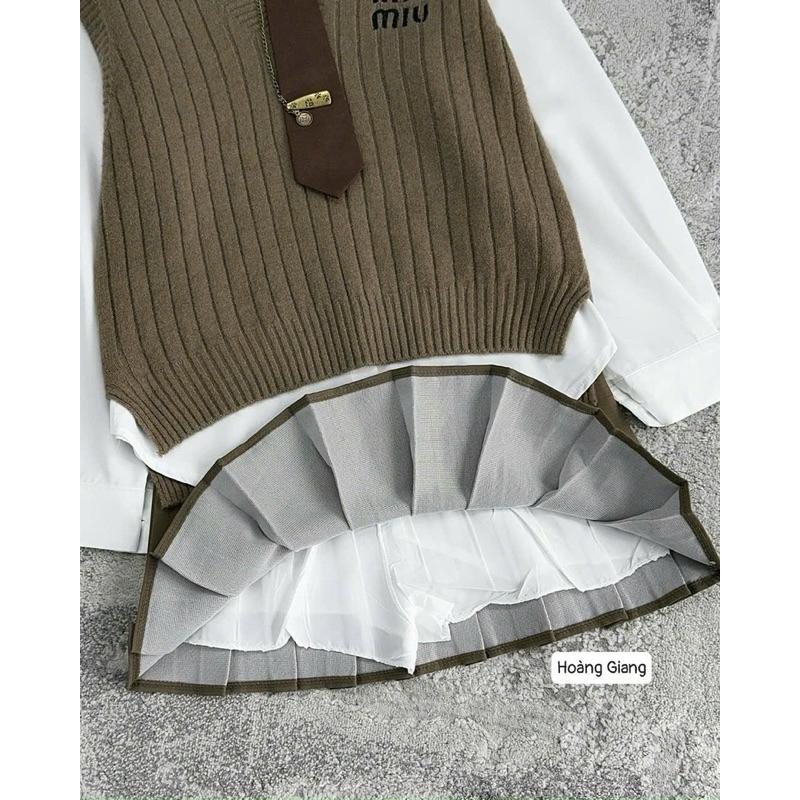 sét len 4 món miumiu sang chảnh BY JOLIE - Màu kaki