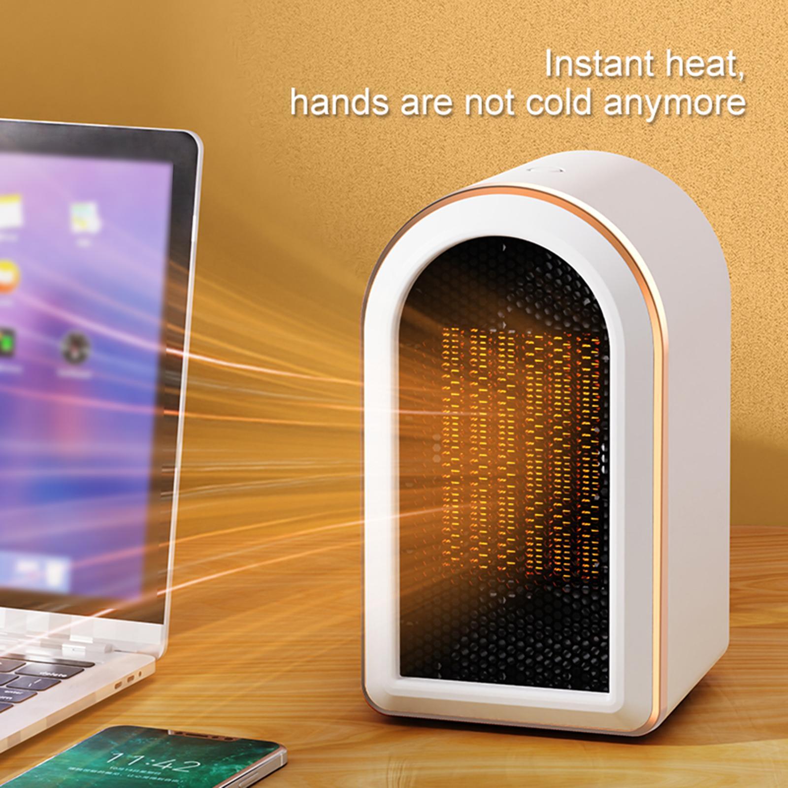 Small Space Heater Fireplace Space Heater Fast Heating Warmer Machine Electric Heater Portable Heating Fan for Bedroom Indoor