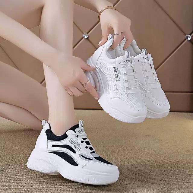 Giày sneaker nữ HAPLI Sport Andco đế cao 8cm kiểu dáng thể thao phong cách mới , Hot trend