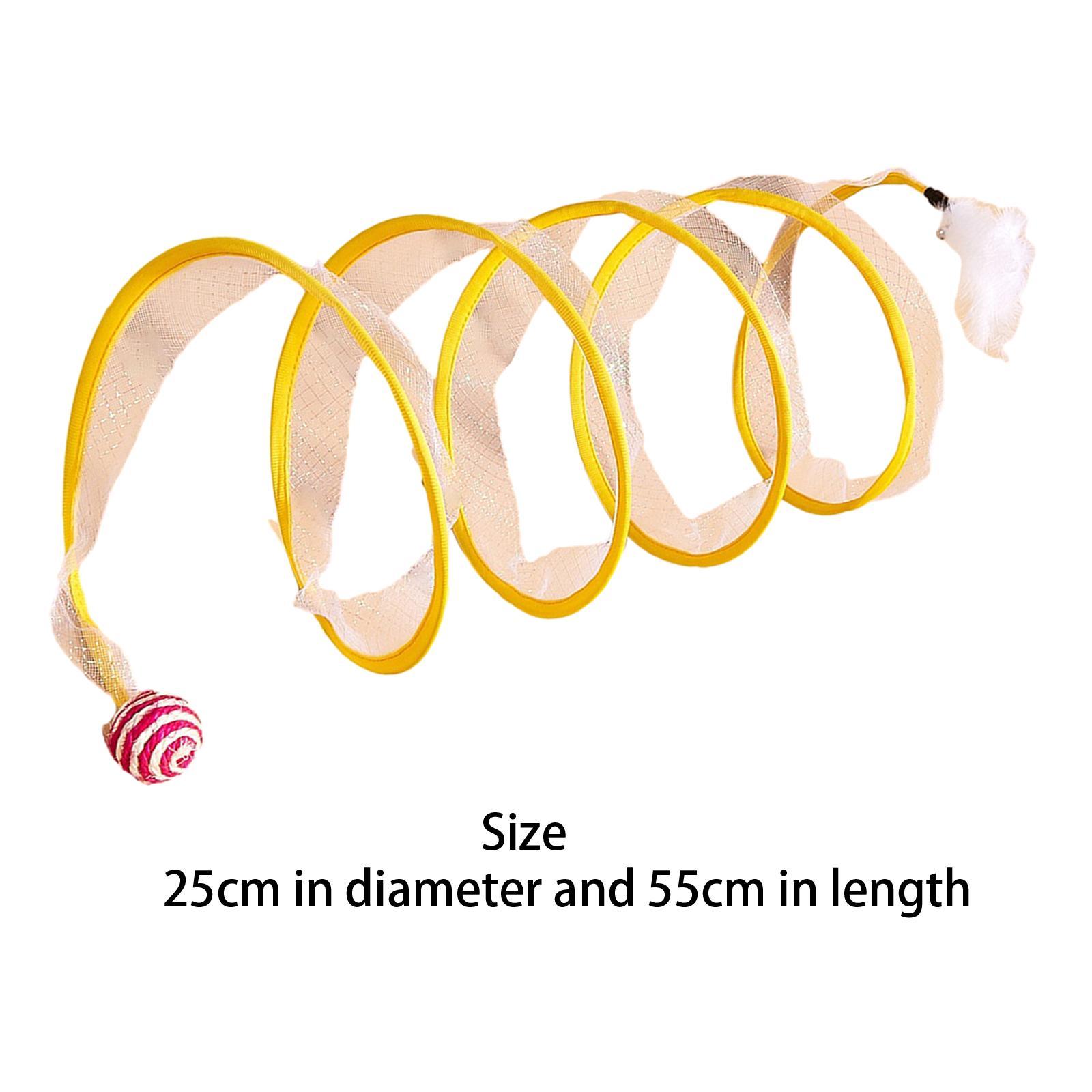 Cat Toy Cat Tunnel Toy Collapsible Spiral Tunnel Portable Cat Runway Pet Toys for Bunny Small Animals Kitten Cat