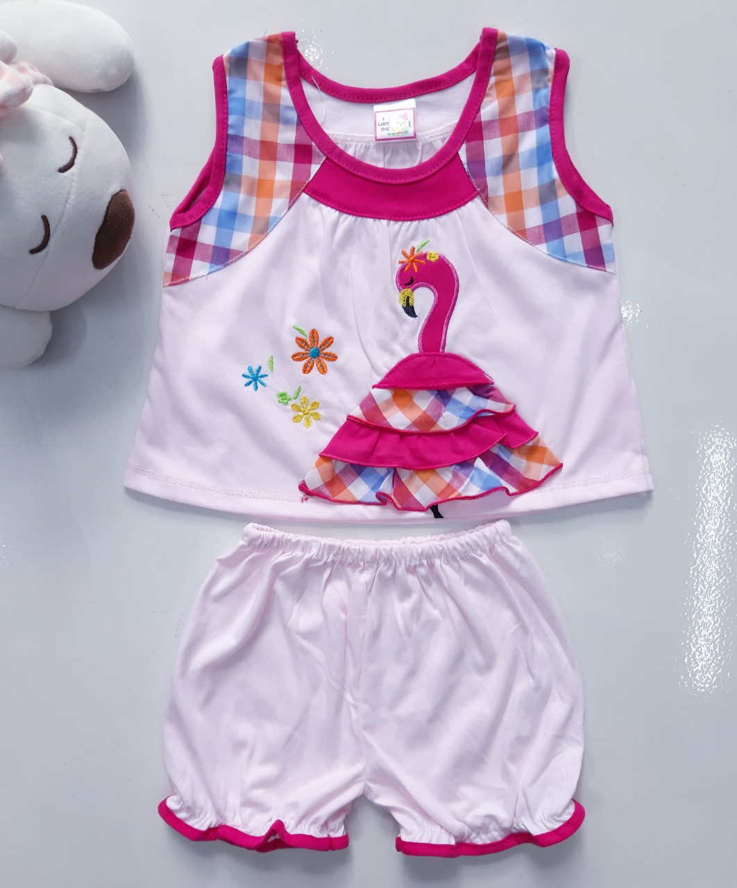 Đồ bộ không tay thun cotton cho bé gái sơ sinh tuổi,kg hàng chuẩn xuất khẩu