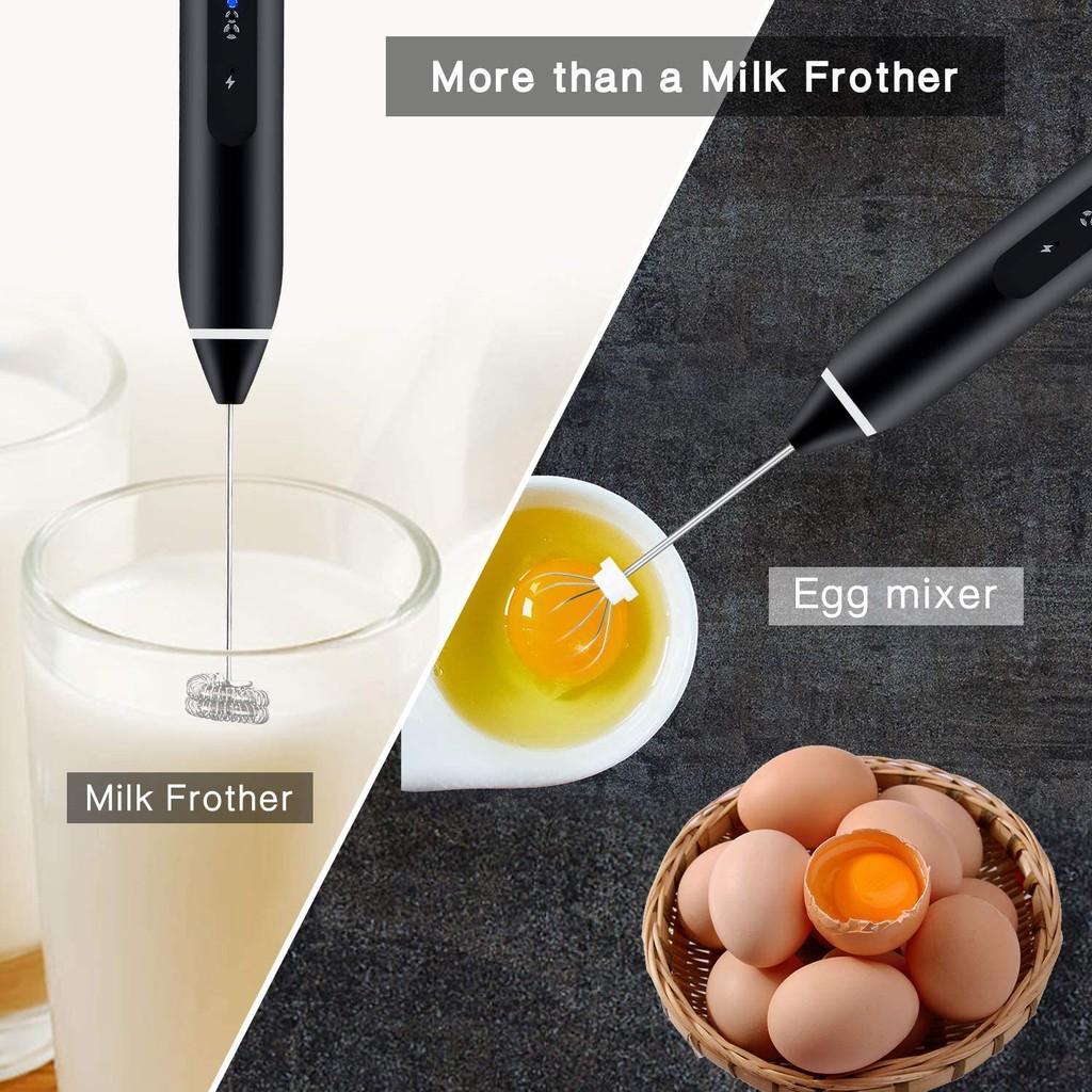 Máy Đánh Trứng, Đánh Sữa Và Tạo Bọt Cafe Di Động Cầm Tay 3 Tốc Độ Sử Dụng Pin Sạc Cao Cấp