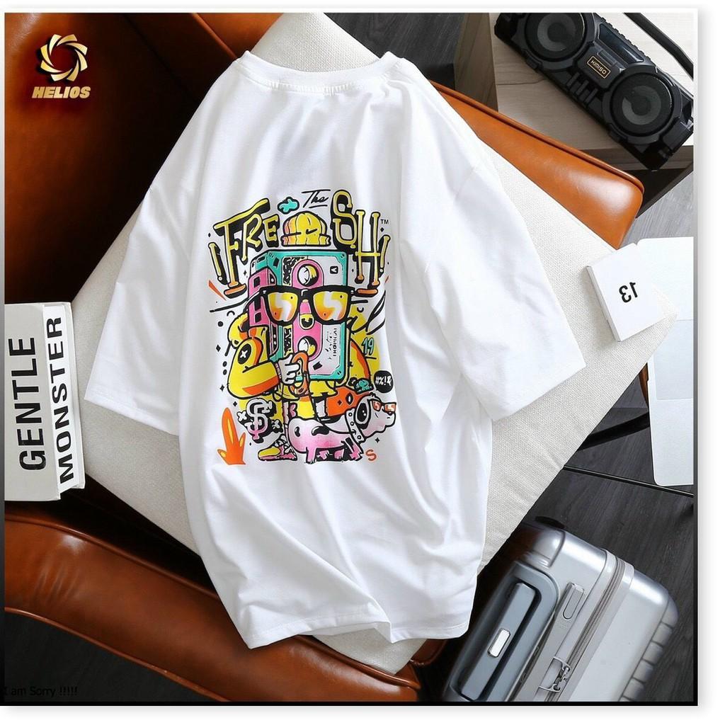 ÁO THUN COTTON NAM FORM RỘNG,THIẾT KẾ HỌA TIẾT NỀN ÁO SIÊU NGẦU THỜI TRANG MỚI KME