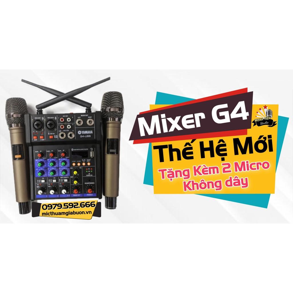 Mixer G4 Bluetooth thế hệ mới thiết bị livestream thu âm hát karaoke loa kéo cao cấp