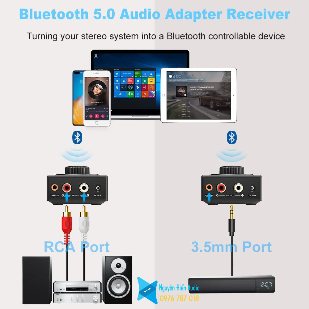 Bộ thu âm thanh Bluetooth B06T3 chuẩn aptx HD, hifi, AAC và LL Hàng chính hãng