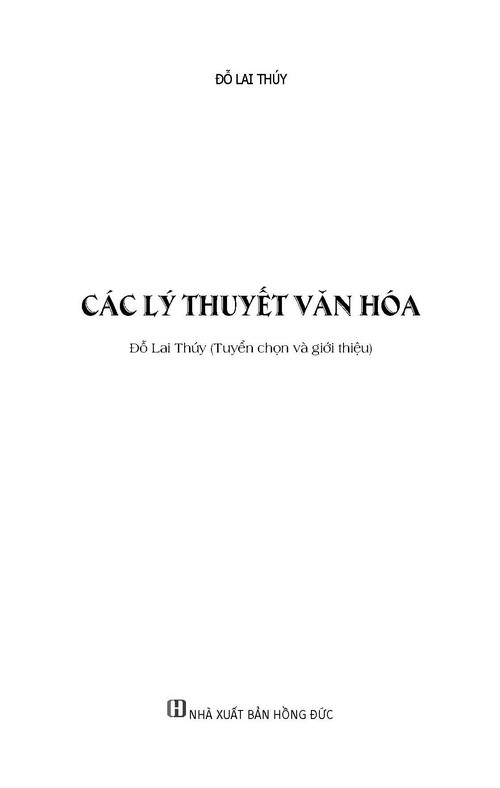 Các Lý Thuyết Văn Hóa (Tái bản)