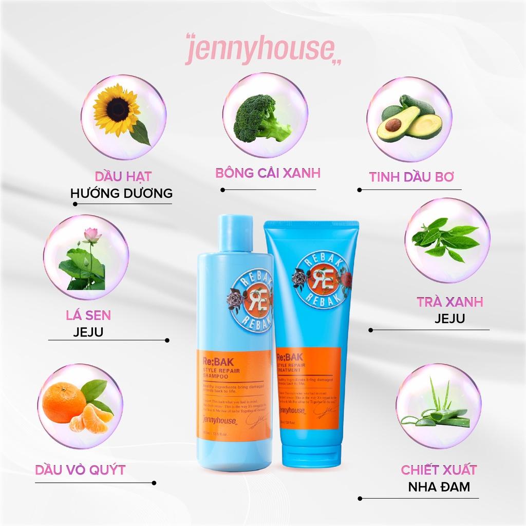 Bộ Dầu Gội, Dầu Xả JENNY HOUSE Healthy Re:Bak Style Repair - Dưỡng Tóc Khô Xơ Rối