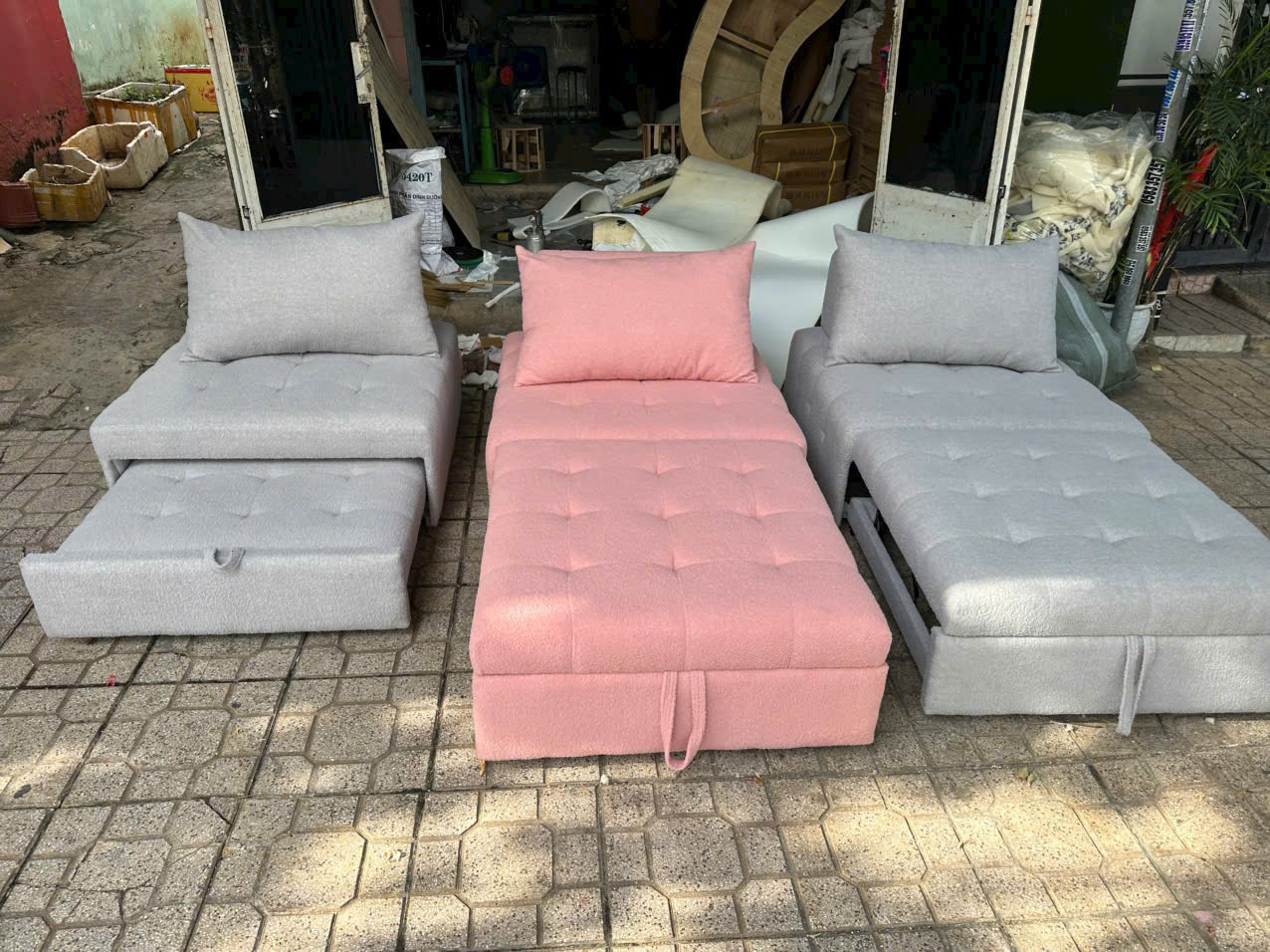 Sofa giường kéo mini tiện lợi Juno Sofa KT 1m x 1m, kéo dài 1m x 1m9