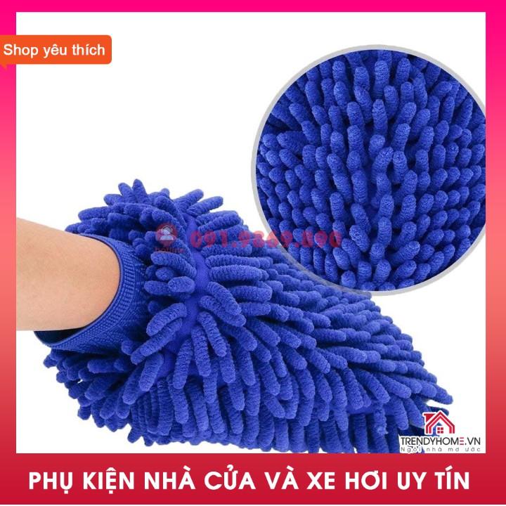 Bao tay lau rửa xe cho ô tô - Găng tay 2 mặt rửa xe máy, ô tô, lau dọn nội thất - G001 | Ô tô trendy