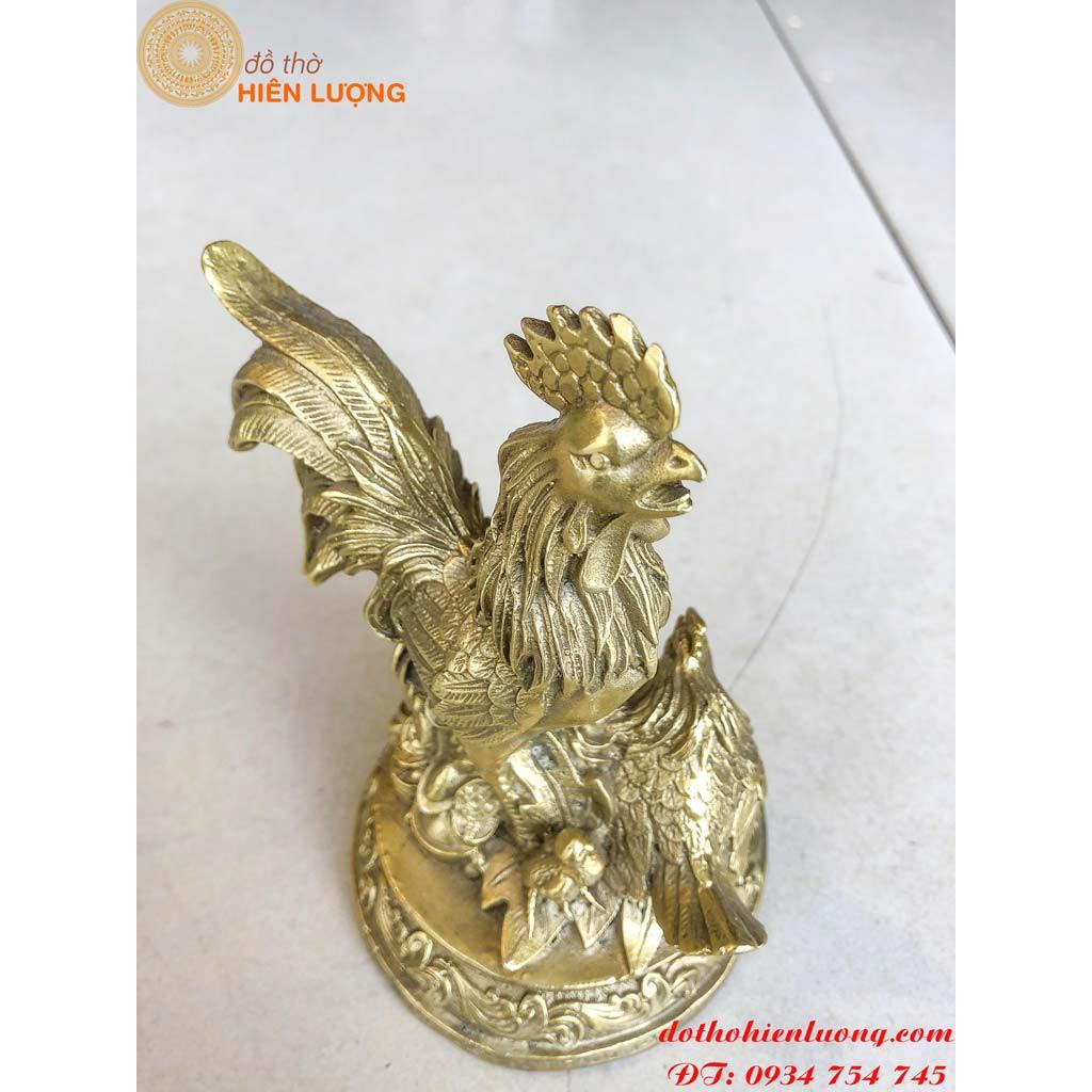Tượng Gia Đình Gà Hạnh Phúc - Kê Đắc Phúc - Tượng Đồng Phong Thủy