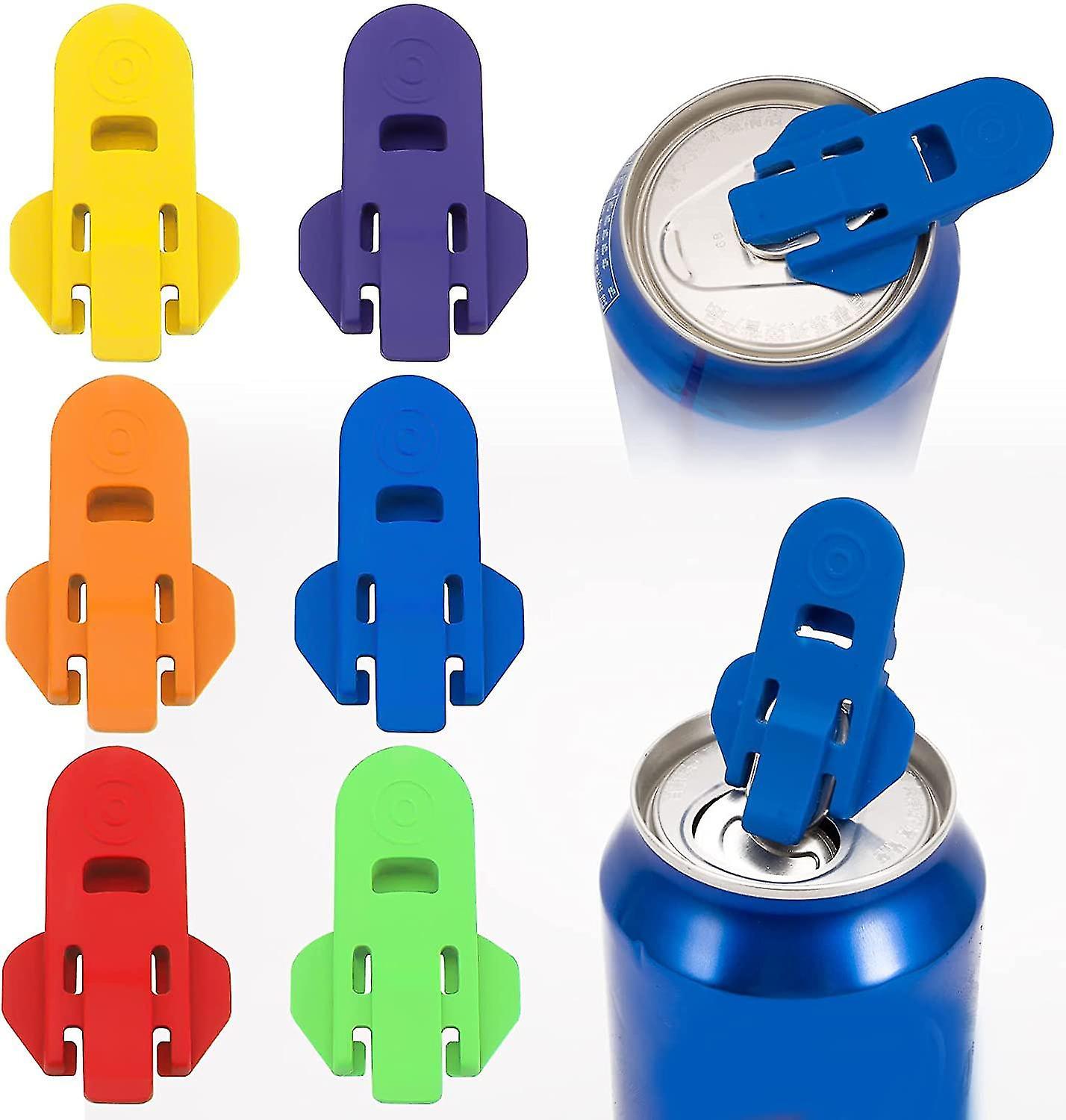 Hướng Dẫn Sử Dụng Dụng Cụ Mở Lon Dễ Dàng, 6 Cái Đồ Khui Lon Bia SODA Nhiều Màu Sắc Đồ Can Bảo Vệ, Nhãn Bảo Vệ Bằng Nhựa Cao Cấp Dụng Cụ Mở Lon DÙNG CHO Phổ Biến