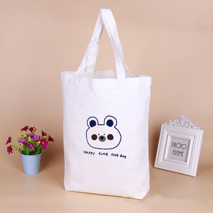 Túi xách nữ Tote In Gấu Happy Time | CoolZy