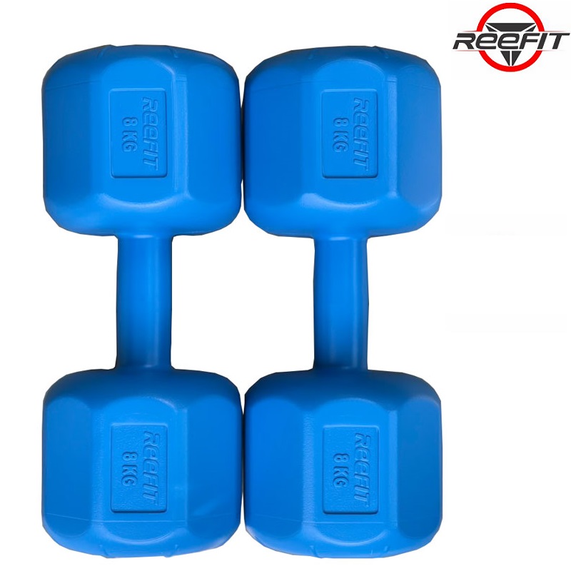 Bộ 2 vỏ tạ tay nhựa bát giác 8kg REEFIT