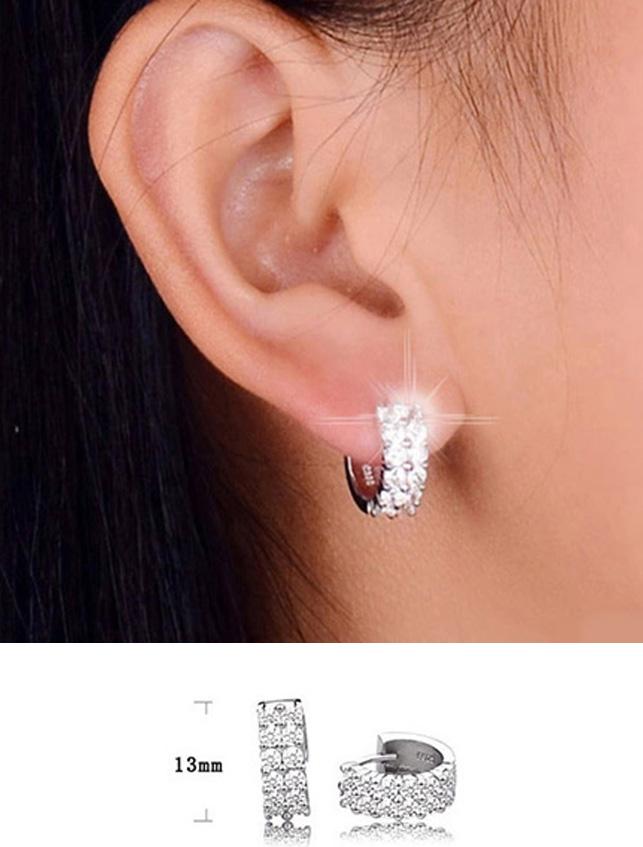 Bông tai nạm đá pha lê cao cấp