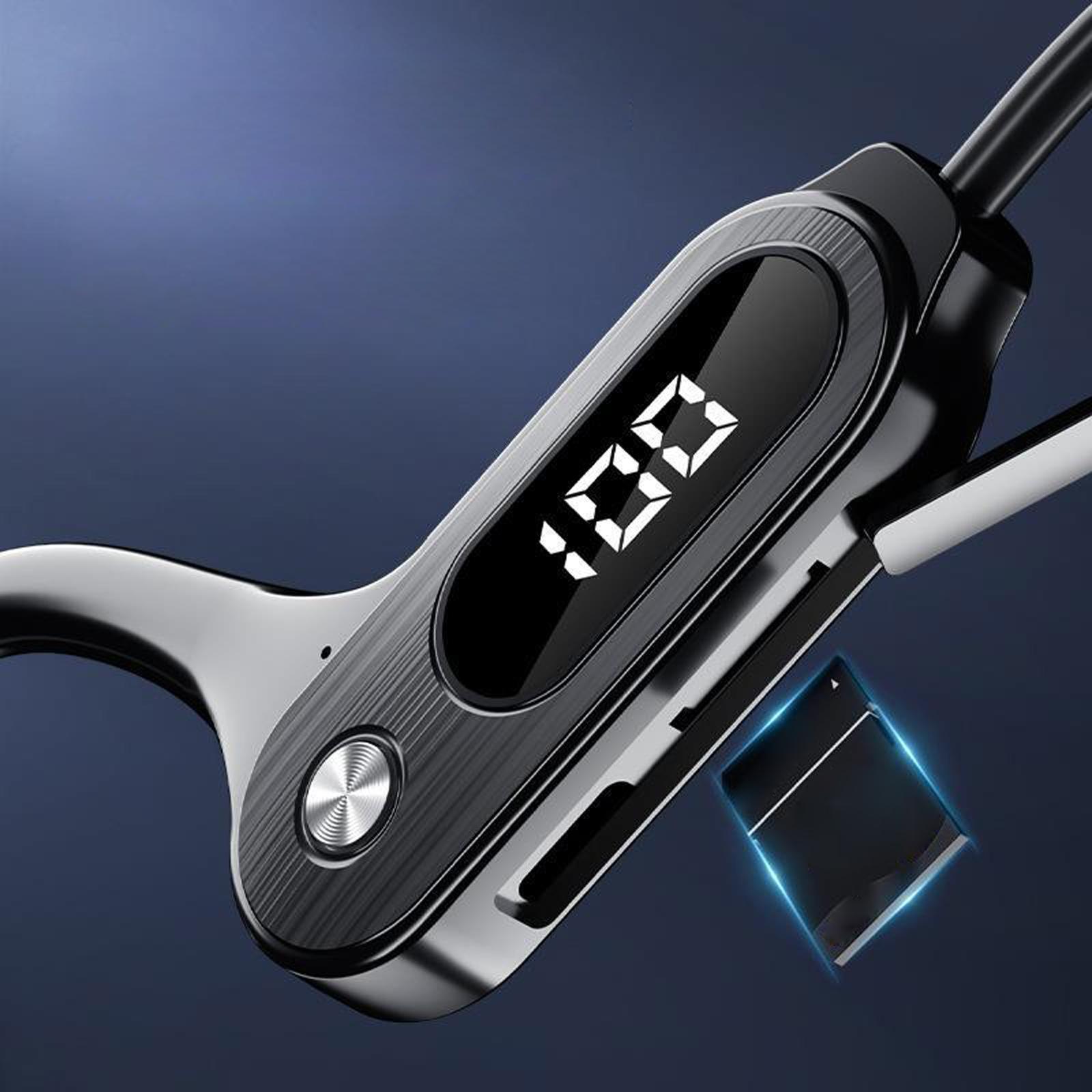 Conduction Headphones LED Wireless Earphone for Running Workout Fitness