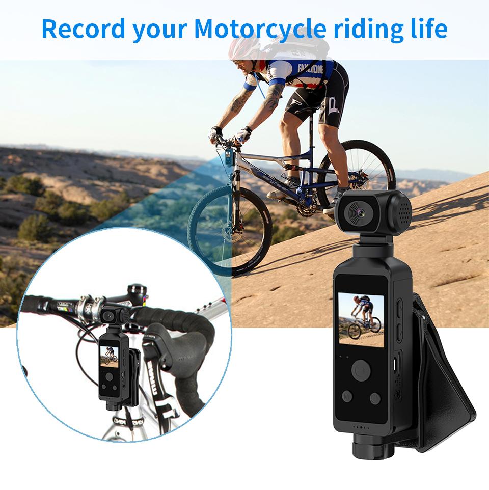 1.3 "Máy ảnh hành động màn hình Pocket cam 270 ° WiFi camera mini có thể quay vòng video xe đạp xe đạp xe đạp DV