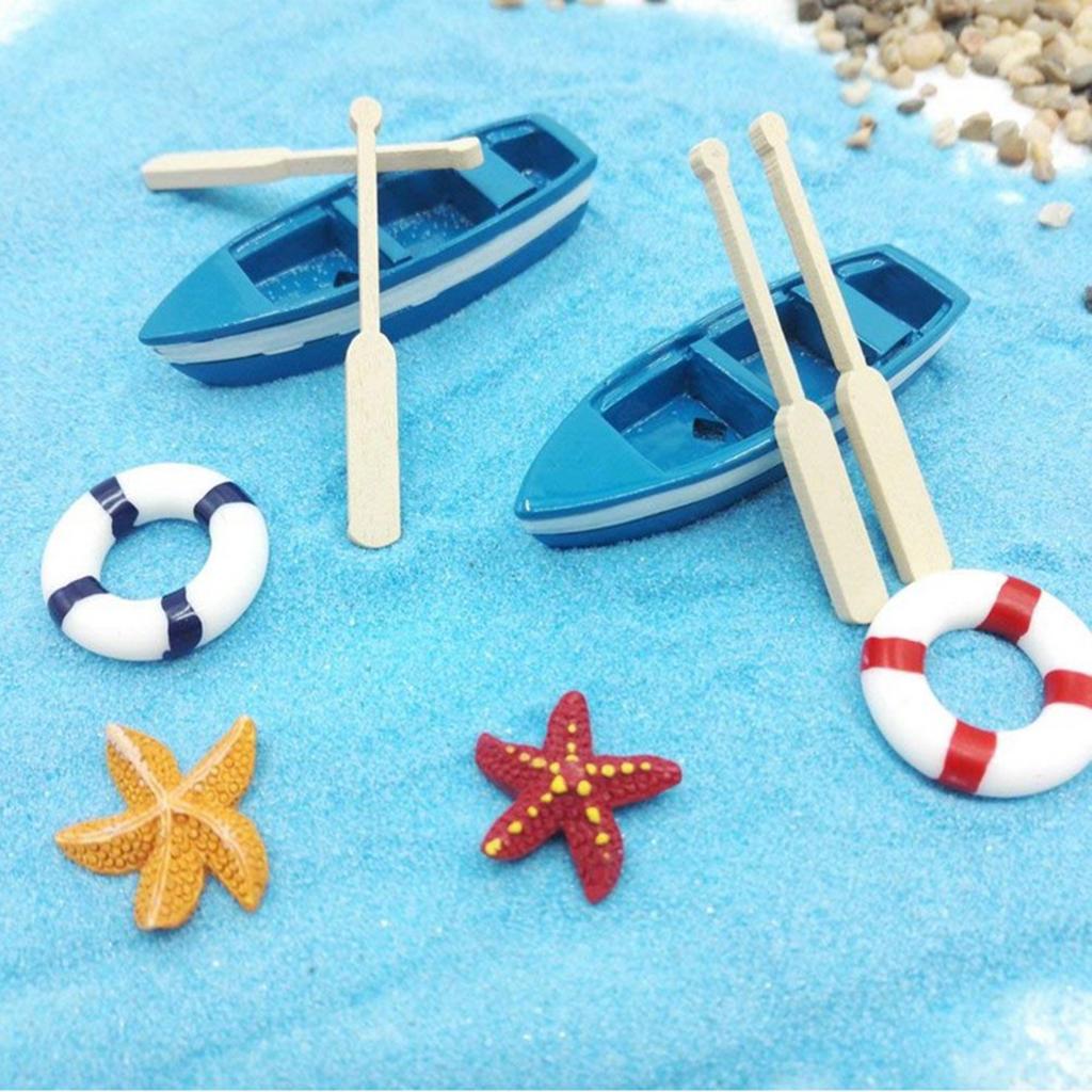 1/12 Nhà Búp Bê Mini Bãi Biển Dù Ghế Cây Bộ Phụ Kiện Cảnh Đời
