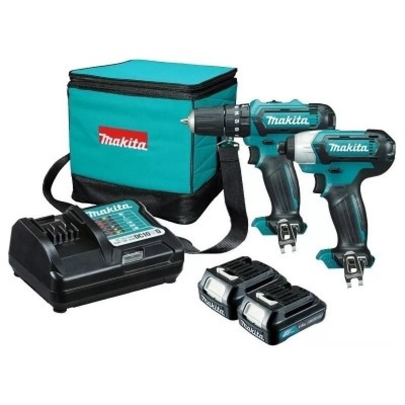 BỘ MÁY KHOAN VÀ VẶN VÍT DÙNG PIN 12V 250W MAKITA CLX210SX1 - HÀNG CHÍNH HÃNG