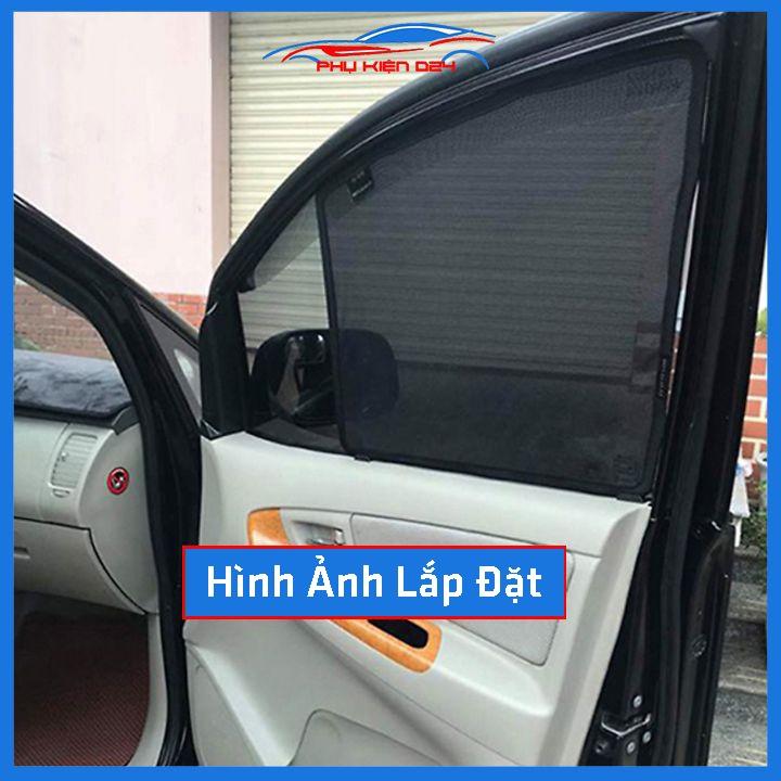 Bộ 4 rèm chắn nắng nam châm Innova 2017-2018-2019 khung cố định chống tia UV