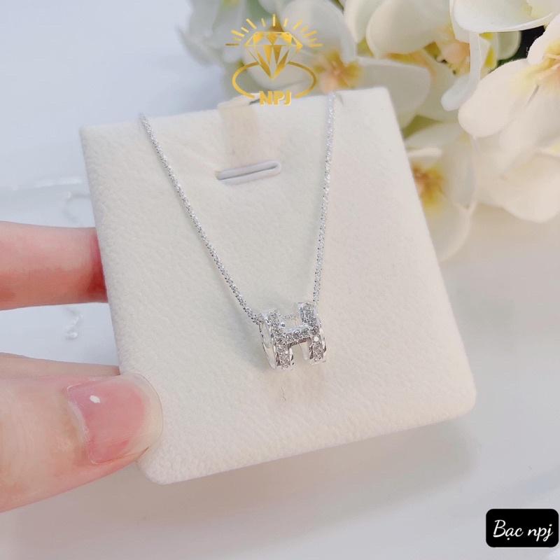 Dây chuyền chữ H , Vòng cổ nữ Bạc Ta ️ XINH XẮN ️ cho nữ - Bạc Npj