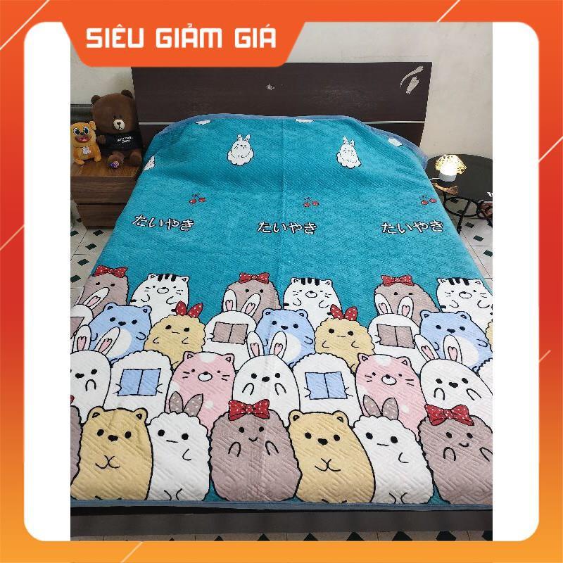 CHĂN 1 MẶT NỈ NHUNG, 1 MẶT COTTON 100%