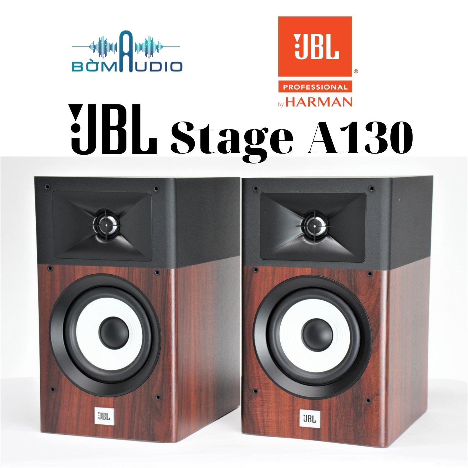 JBL STAGE A130 | Loa Bookshelf Xem Phim Nghe Nhạc Cực Hay Của JBL_USA | Treb Nhôm Sáng 25mm Thiết Kế Họng Kèn Hướng Sóng Độc Đáo - Loa Mid/Bass Polycellulose 13,5cm - Công Suất 125W - Độ Nhạy Cao 86dB | Hàng Chính Hãng _ Mới 100%