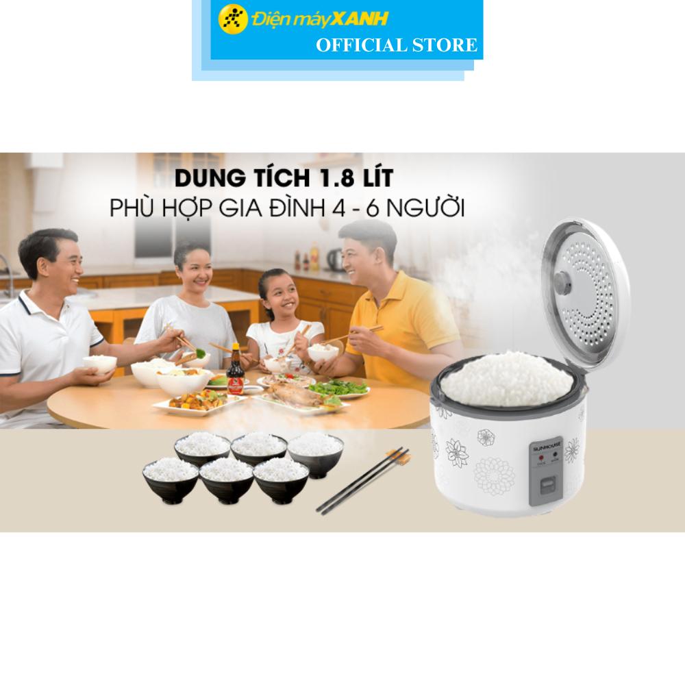 Nồi cơm nắp gài Sunhouse 1.8 lít SHD8603 - Hàng Chính Hãng