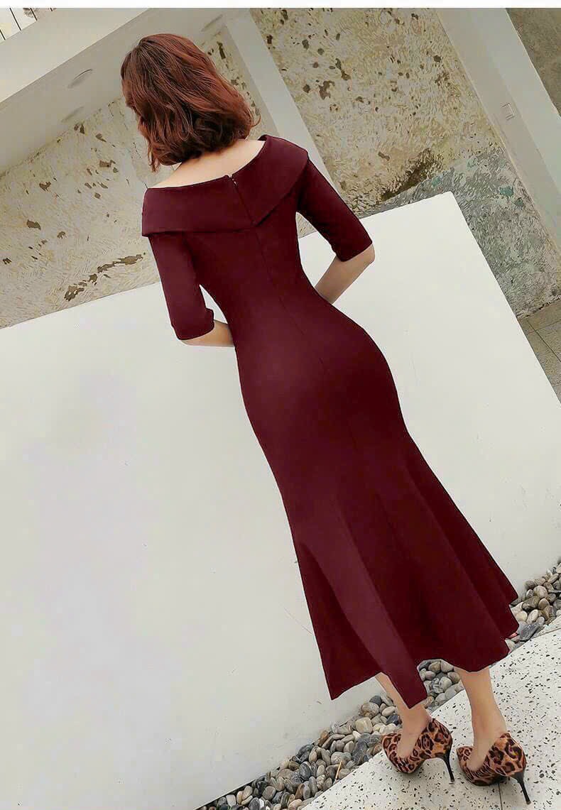ĐẦM BODY LỆCH VAI ĐÍNH NƠ SANG CHẢNH
