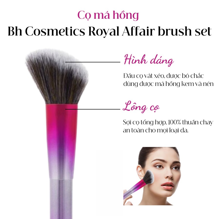 Hình ảnh Cọ Má Hồng Đầu Xéo Bh Cosmetics Royal Affair Angle Contour & Blush Brush