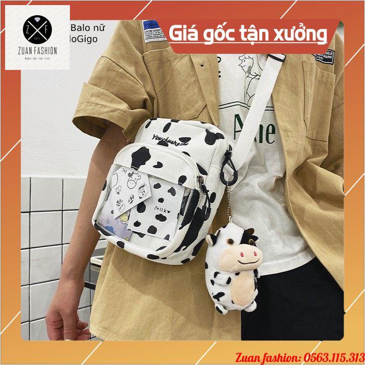 Túi Vải Đeo Chéo Bò Sữa Unisex So Ho GIÁ XƯỞNG Xinh Xắn Đáng Yêu Dành Cho Nữ