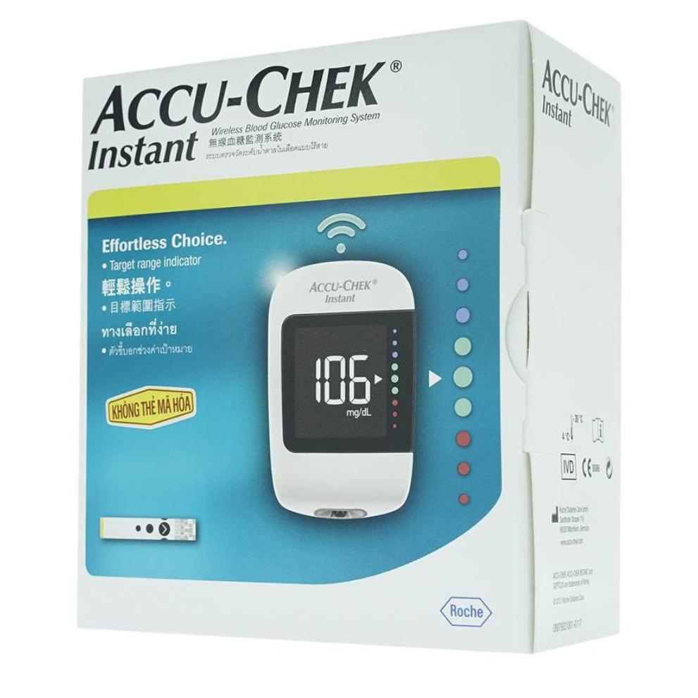 Máy Đo Đường Huyết Accu-Chek Instant Sử Dụng Được 4 Loại Máu, Hạn Chế Sai Số Kèm 25 Que Thử