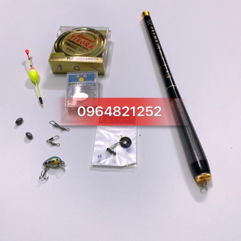 Cần câu tay dài 3m cần tải cá lên 9kg thu gọn chỉ 30cm nhét cốp xe máy combo phụ kiện 9 món y hình cần rất khoẻ