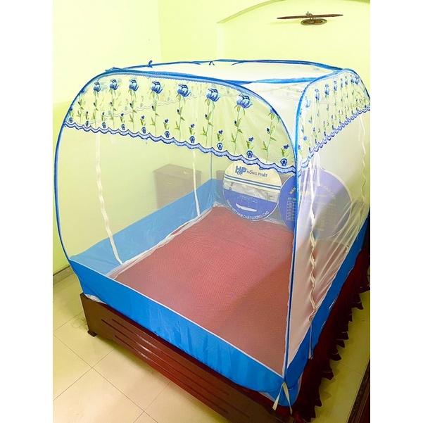 Màn Chụp Đỉnh Vuông Chân Viền, Mùng Chụp Tự Bung Đỉnh Vuông Chân Viền Hàng Cao Cấp Bảo Hành 12Tháng