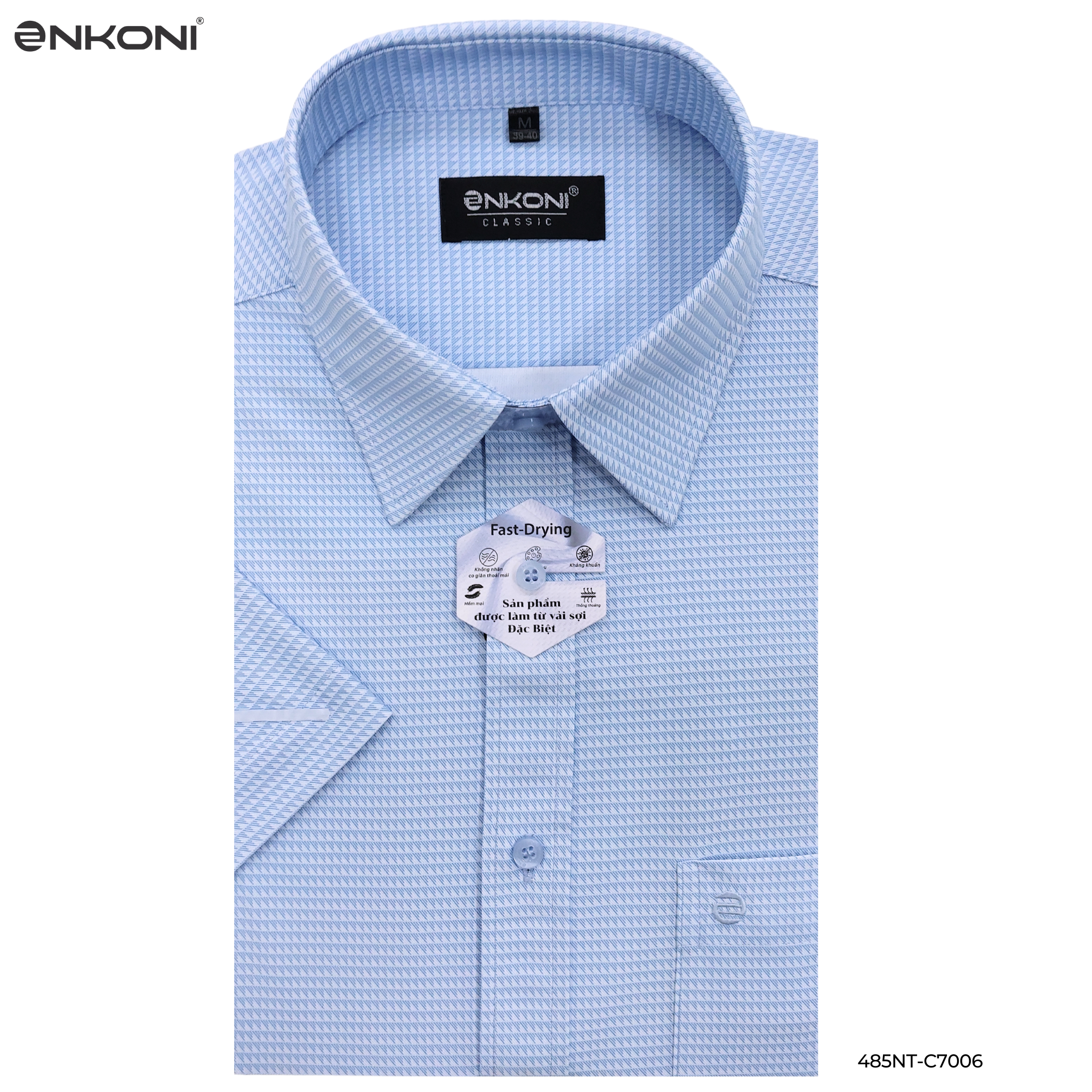Áo Sơ Mi Nam Ngắn Tay Chất Liệu Thoáng Mát, Nhanh Khô C7006