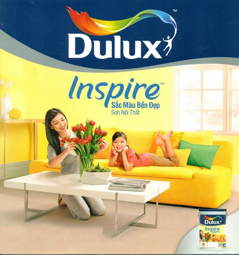 Sơn Nội Thất Dulux Inspire Sắc Màu Bền Đẹp 39ab Bóng Mờ Giúp Tô Điểm Và Gìn Giữ Vẻ Đẹp Cho Ngôi Nhà Bạn