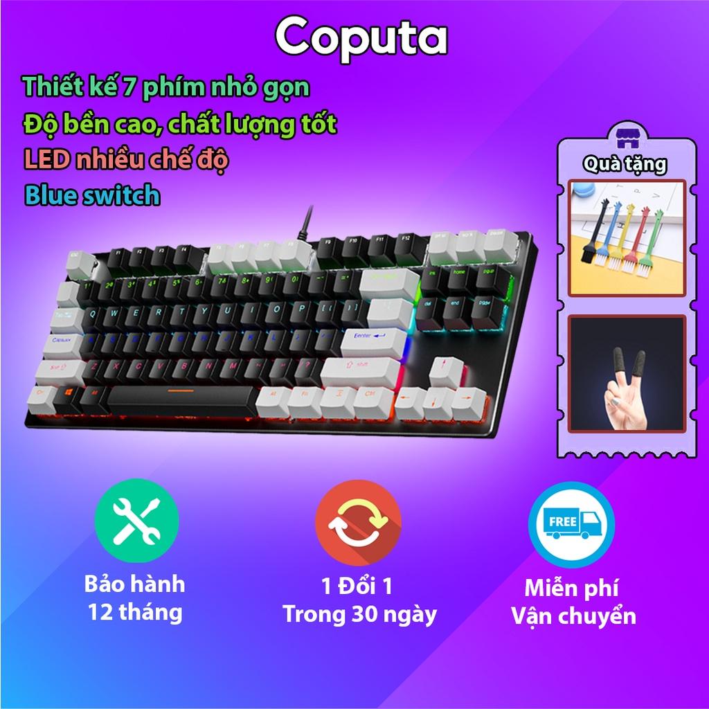 Bàn phím cơ Coputa Bàn phím cơ TKL gaming chơi game Full LED RGB K550