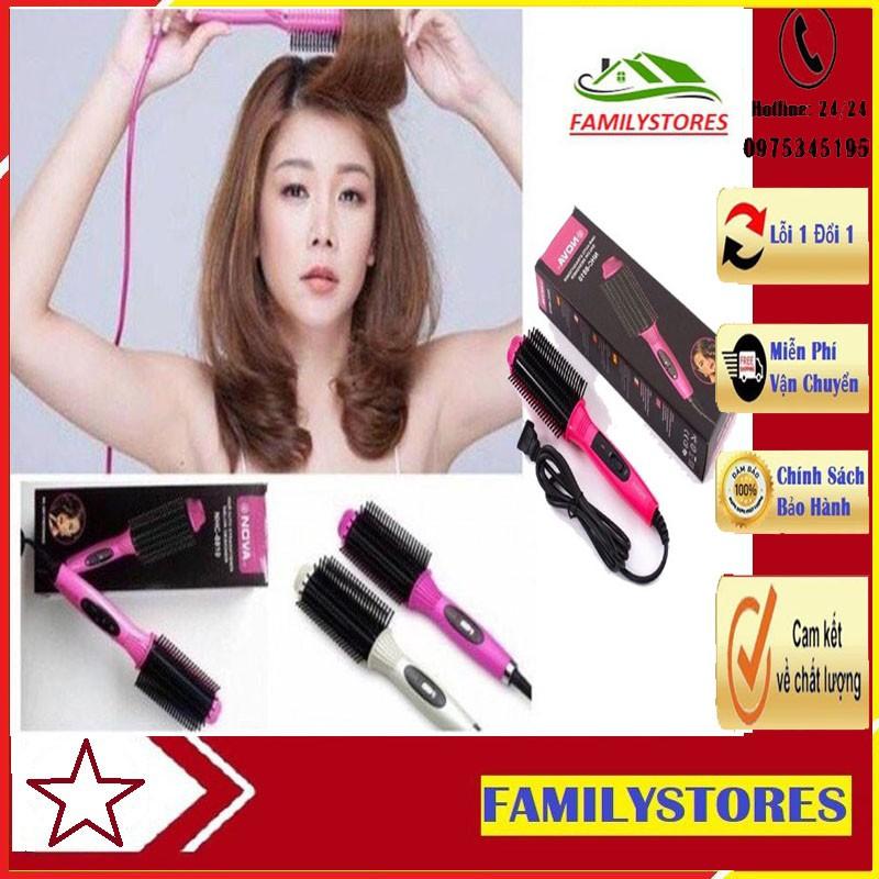 Lược Điện Uốn Tóc Đa Năng NO.VA. 3in1 làm xoăn, uốn phồng, sấy cụp -NO.VA. 8810