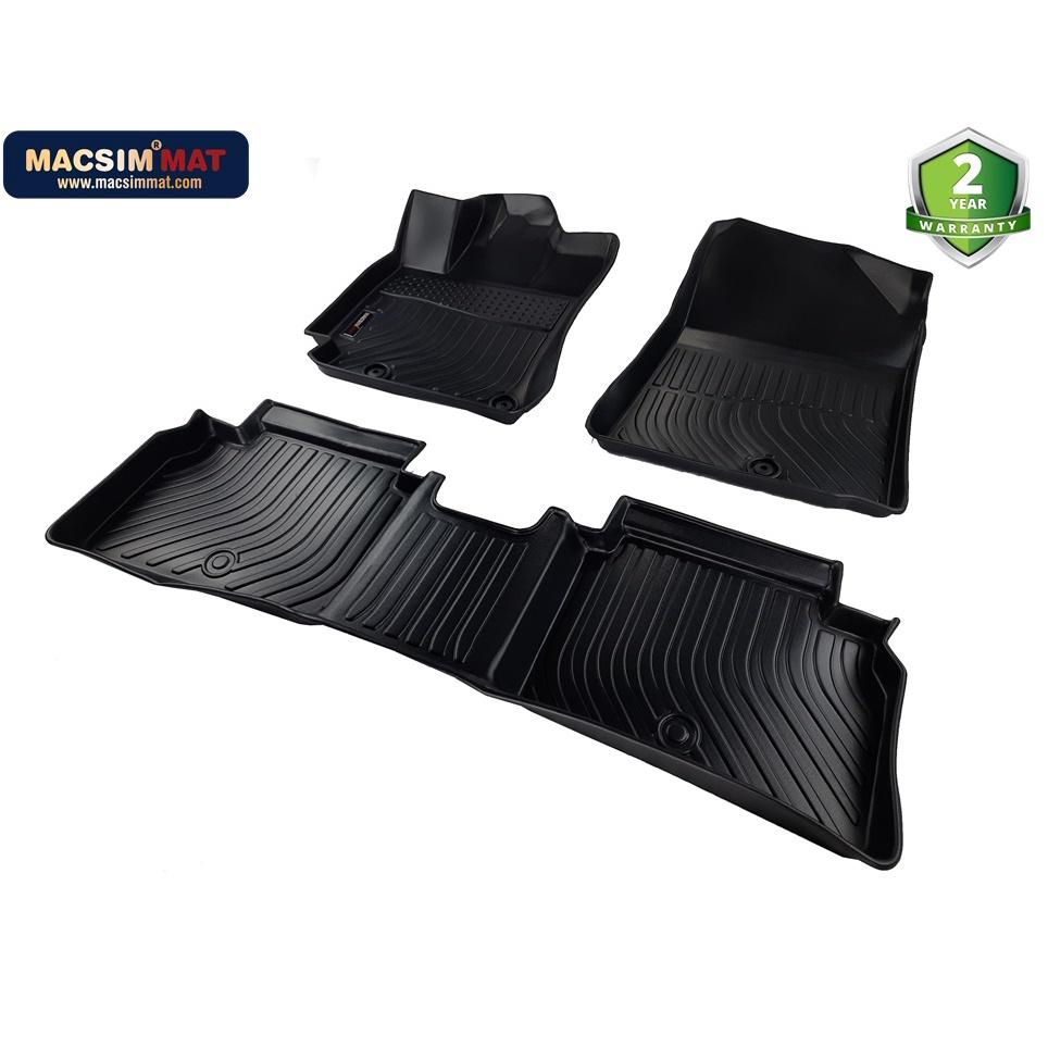 Thảm lót sàn xe ô tô KIA CERATO chất liệu TPV thương hiệu Macsim màu đen