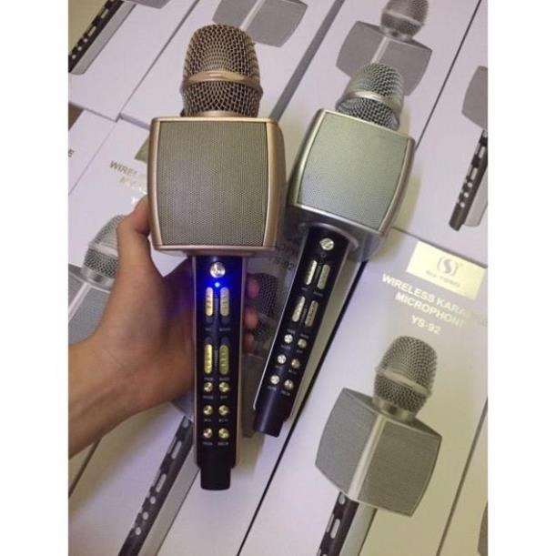 Mic Hát Karaoke cao cấp Su-YoSD YS-92 , micro karaoke bluetooth Loại 1, To, BH 6 tháng,  bass trầm ấm