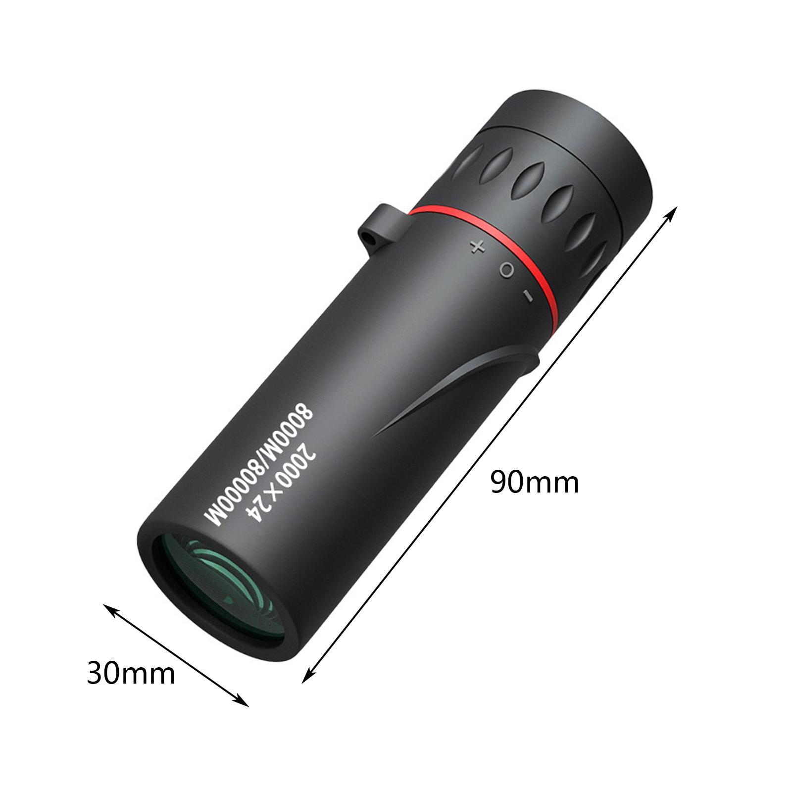 2000×24 Telescope Portable Telescope Accessory Telescope Single Tube Telescope for Tourism Camping Outdoor Hiking