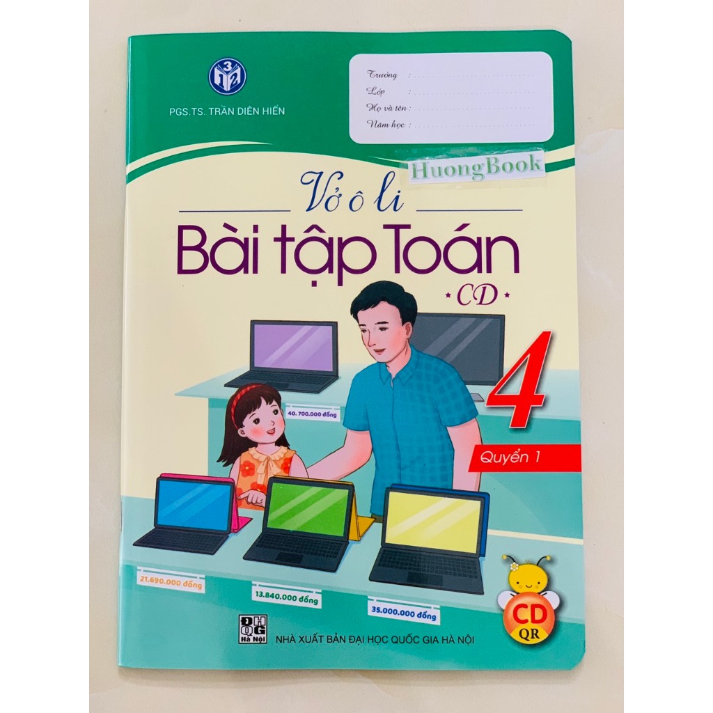 Sách - Vở ô li bài tập toán 4 - quyển 1 - 2023