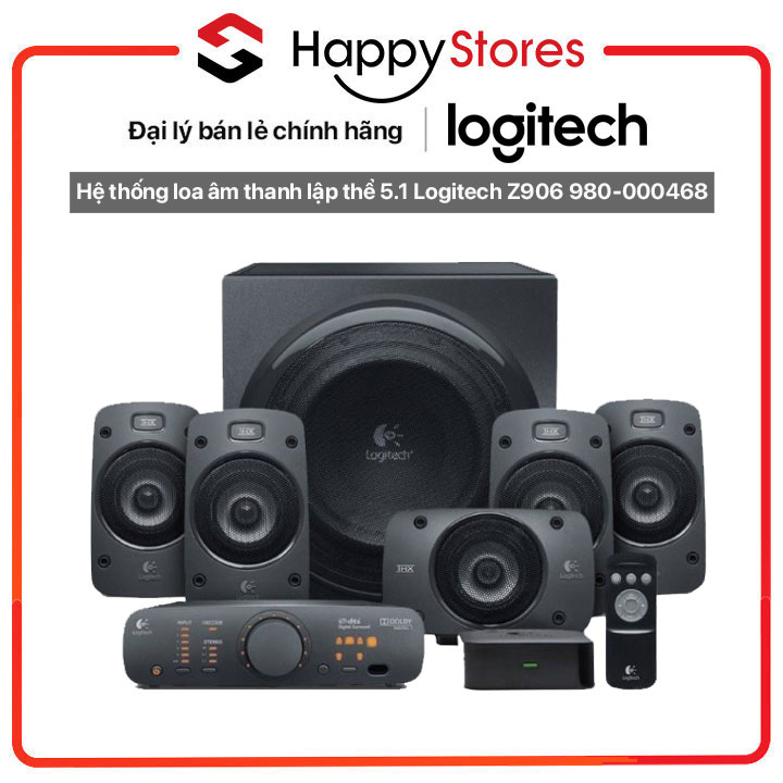 Hệ thống loa âm thanh lập thể 5.1 Logitech Z906 980-000468 - Hàng chính hãng 