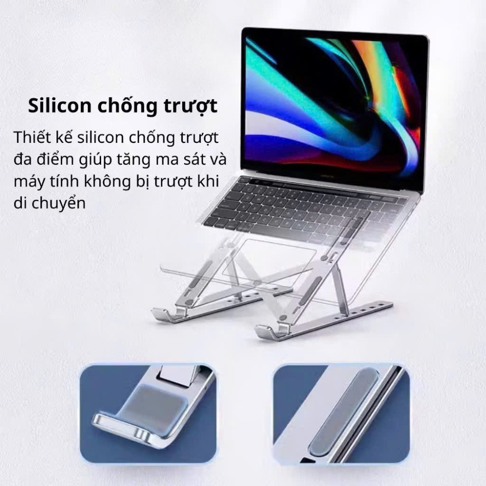 Bộ Giá Đỡ Laptop gấp gọn và quạt - Đế Kê Laptop Tản Nhiệt Có Thể Điều Chỉnh Độ Cao