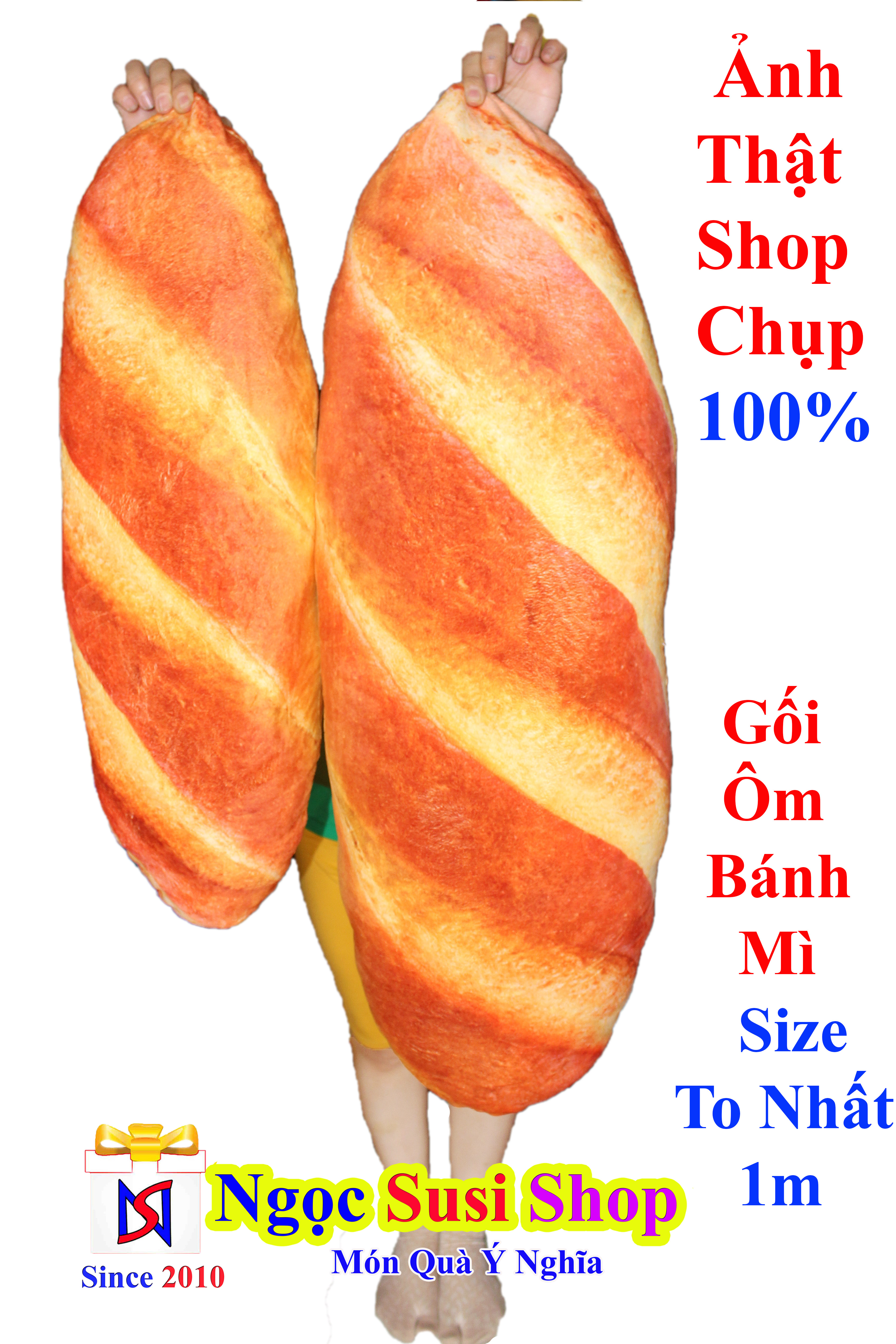 GỐI ÔM BÁNH MÌ 3D NHỒI BÔNG SIÊU TO KHỔNG LỒ SIÊU MỀM MỊN SIÊU ĐẸP