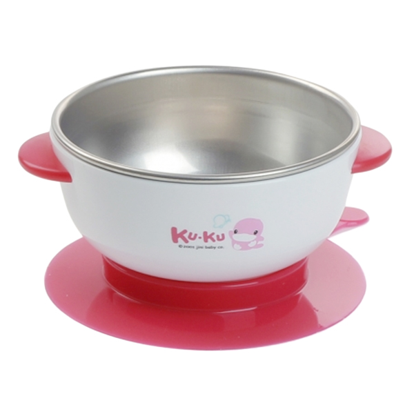 Chén Ăn Cho Bé Inox Có Đế Dính Ku.Ku Duckbill KU5464